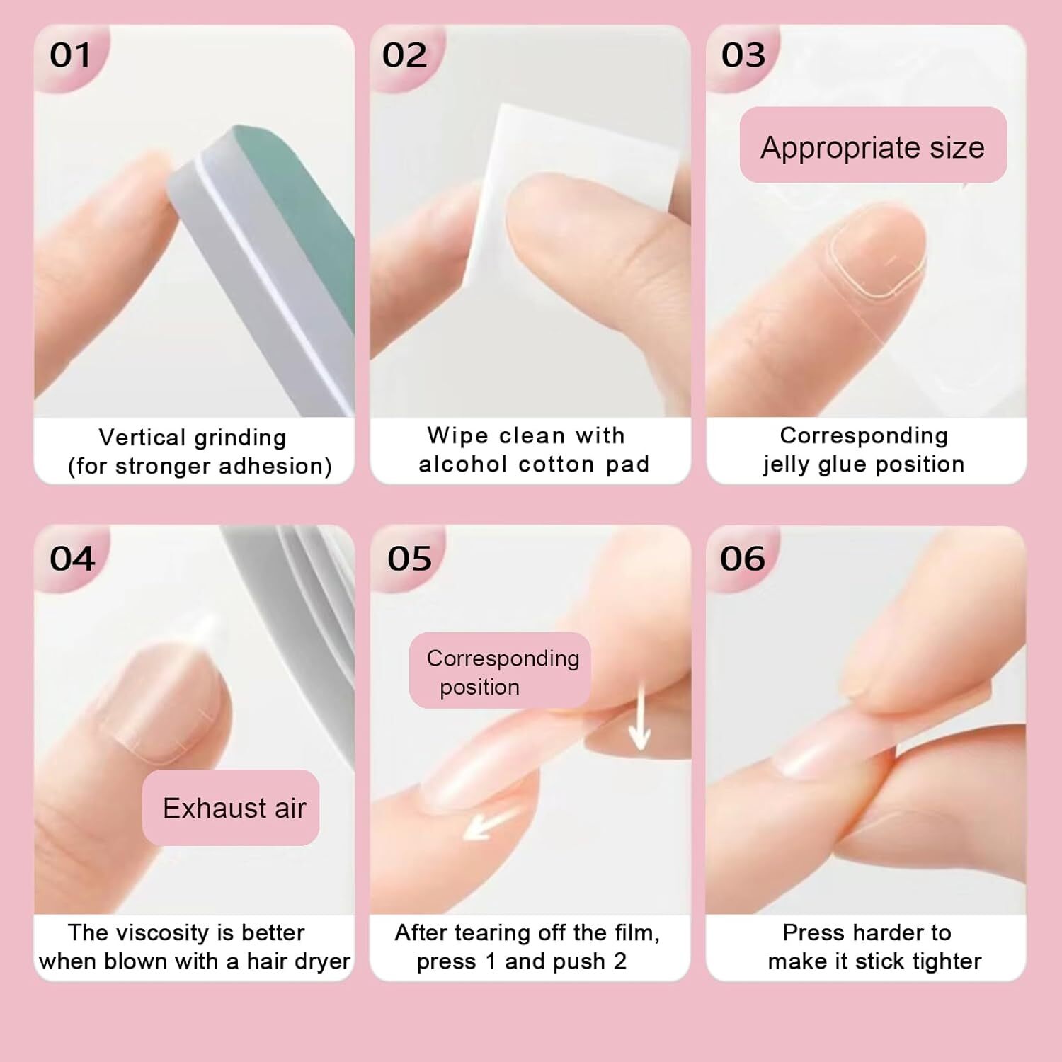 Press on Toenails Ombre Pink Fake Toe Nails Square False Toenails style23