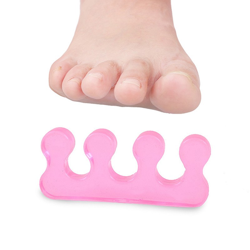 2Pcs Soft Silicone Toe Separator Flexible Finger Spacer Manicure Pedicure Y .t2