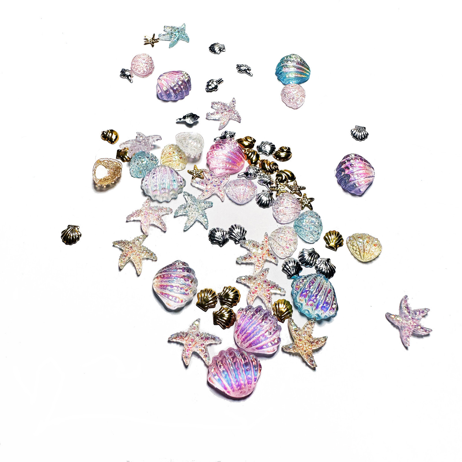 [‌DDP] Resin Nail Charms Shell Conch Starfish Shiny Nail Art Decoration