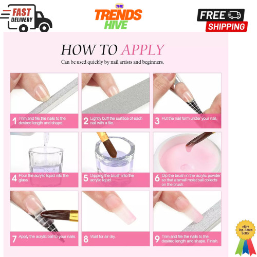 Acrylic Nail Kit for Beginner Professional Nail Kit Acrylic Set with Nail Lamp..