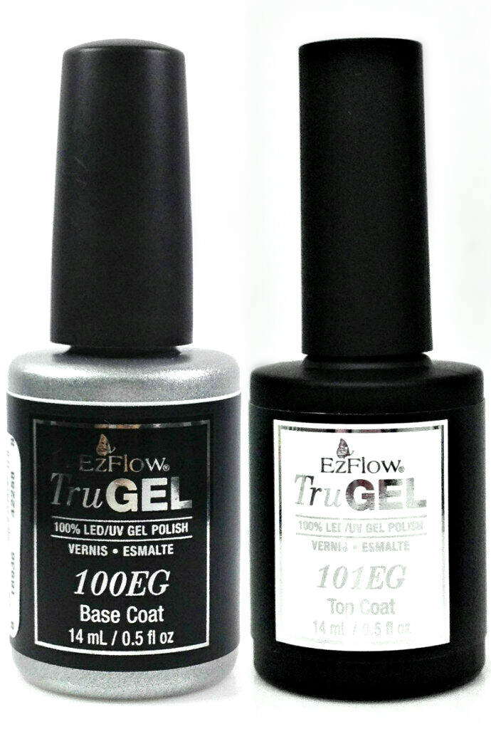 EZFlow TruGel Nail Polish – Base coat + Top coat 0.5oz Combo