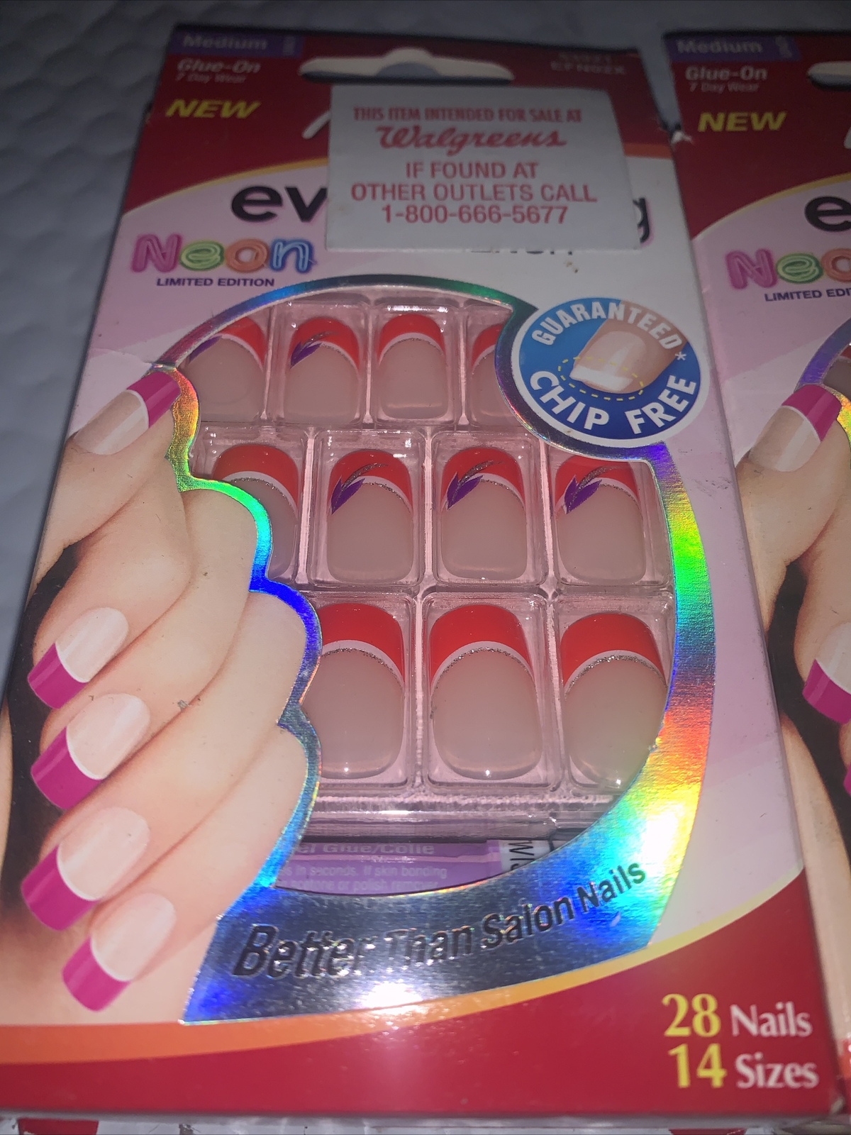 **Lot Of 2** Kiss Everlasting French Manicure Fingernails #53921 EFN02X (Waves)