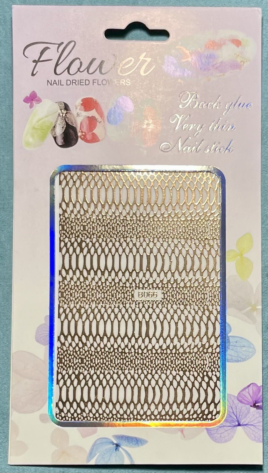 Nail Stickers Art Decal DIY Design 3D Waterproof Rose Gold Lattice B066