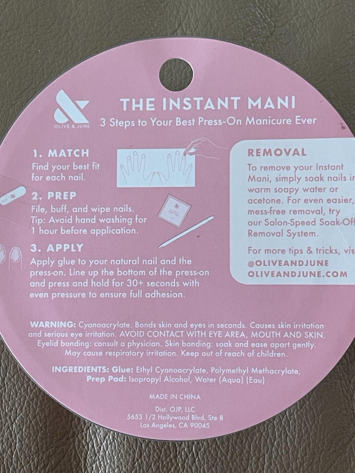 Olive and June Instant Mani Short Round Short Press-on Nails, Sunset Gradient