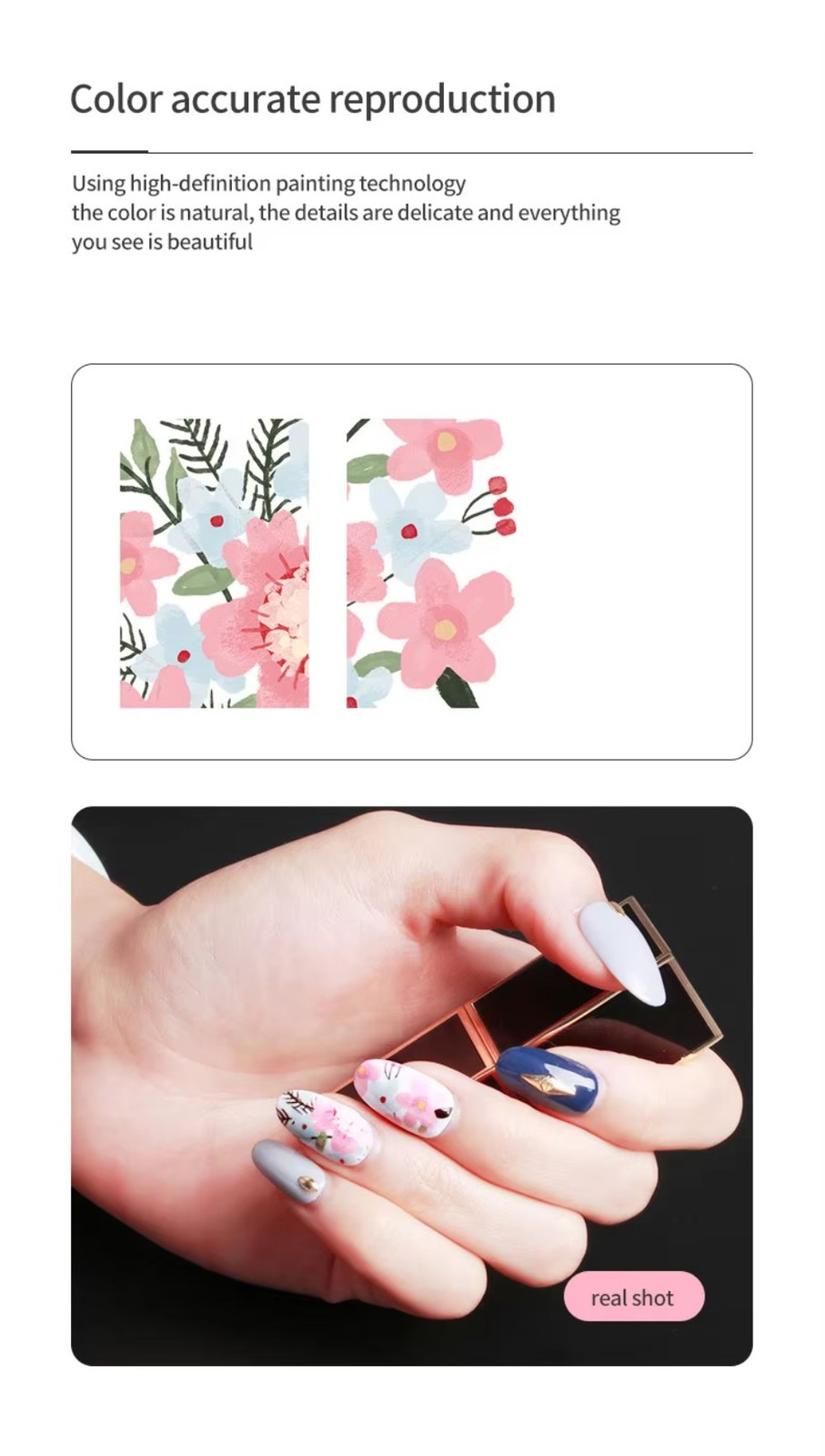 Digital Auto Nail Printer for 3D Art Painting, Portable Fingernail Printer