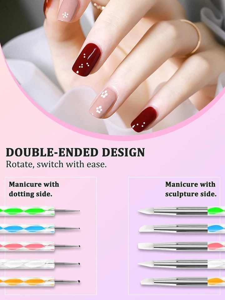 Nail Art Design Tools, Nail Stand Holder for Painting Nails, Nail Art Brushes…