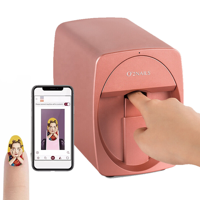 Portable O’2NAILS Nail Printer Mobile APP DIY Nail Art Printing Machine Home Use