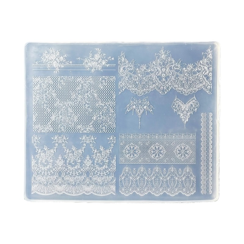 Sturdy Silicone Nail Art Mold for 3D Lace Designs Offering Multiple Option