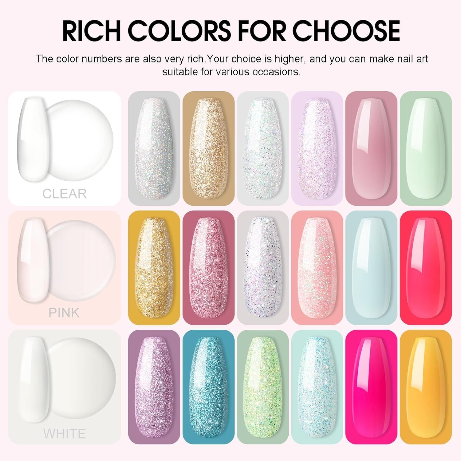 Acrylic Nail Kit for Beginners with Everything Nails Kit Acrylic Set Glitter …