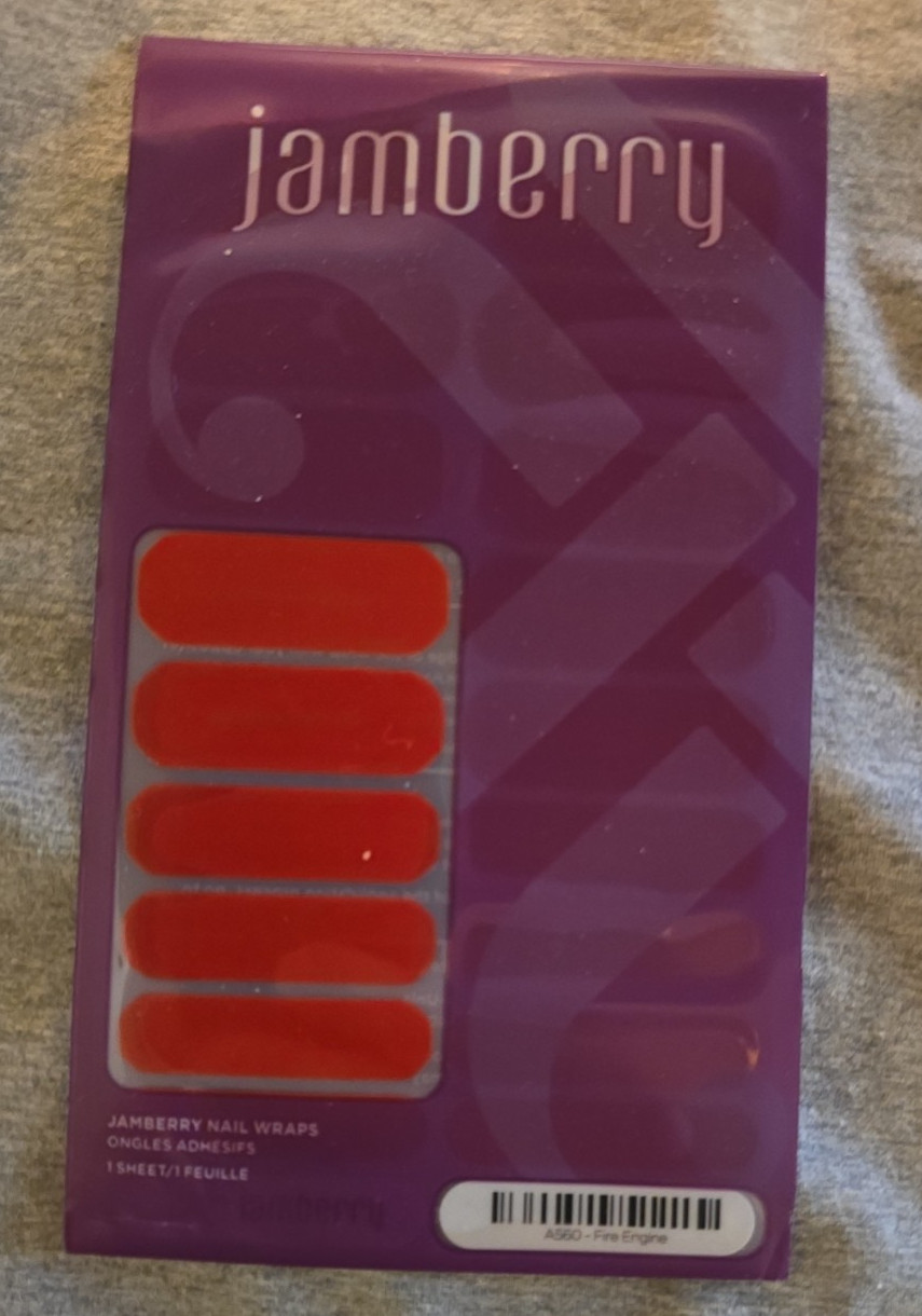 JAMBERRY A560-FIRE ENGINE GLOSSY NAIL WRAP