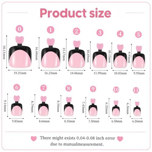 144 Pcs French Tip Press on Nails and Toenails, 12 Sizes Full Cover Square