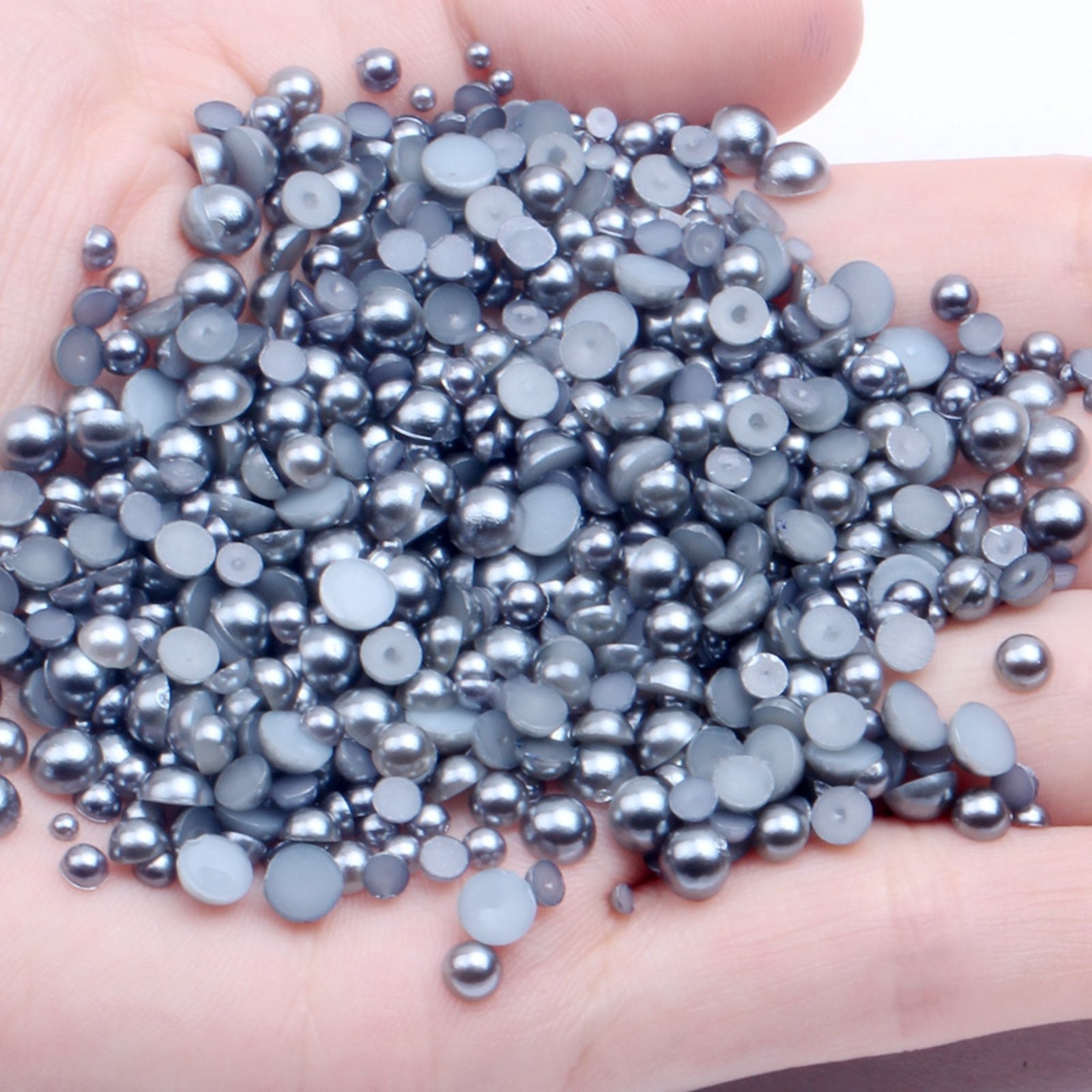 10,000 pcs Acrylic Tiny Half Pearl Flatback Round Bead 1.5mm Nail Art Tips