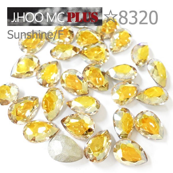 J.HOO Crystal 8320 Pear Flat Back Fancy Rhinestones 14×10mm Nail Art (6pcs)