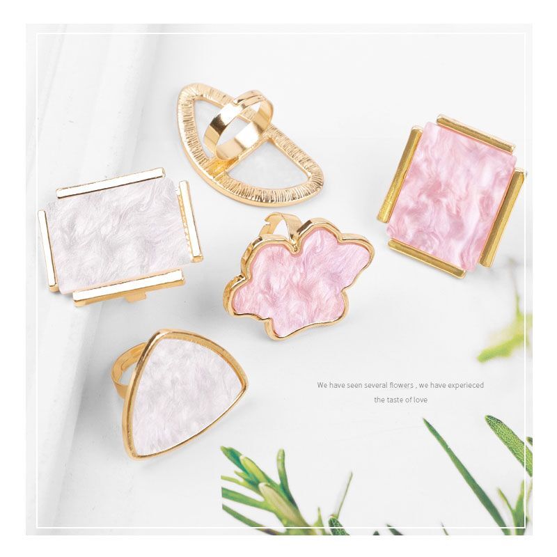 White/Pink Nail Art Ring Palette-Mixing Acrylic UV Gel Polish Painting Board 1pc