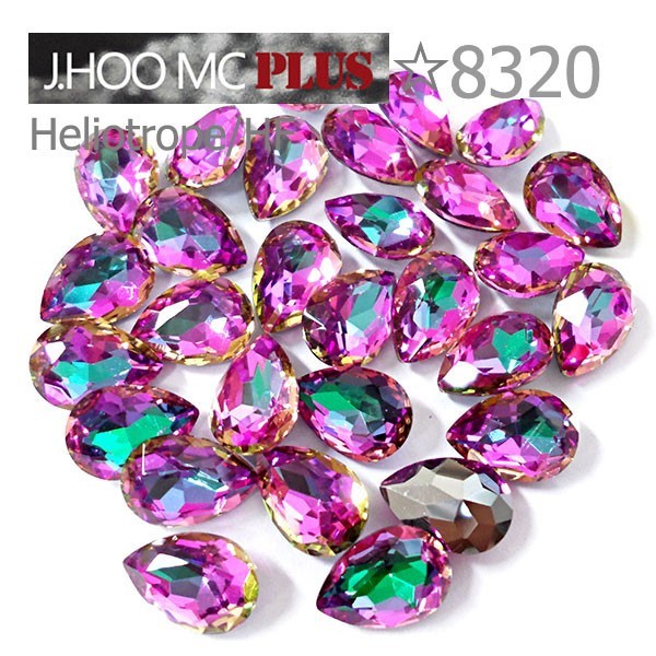 J.HOO Crystal 8320 Pear Flat Back Fancy Rhinestones 14×10mm Nail Art (6pcs)