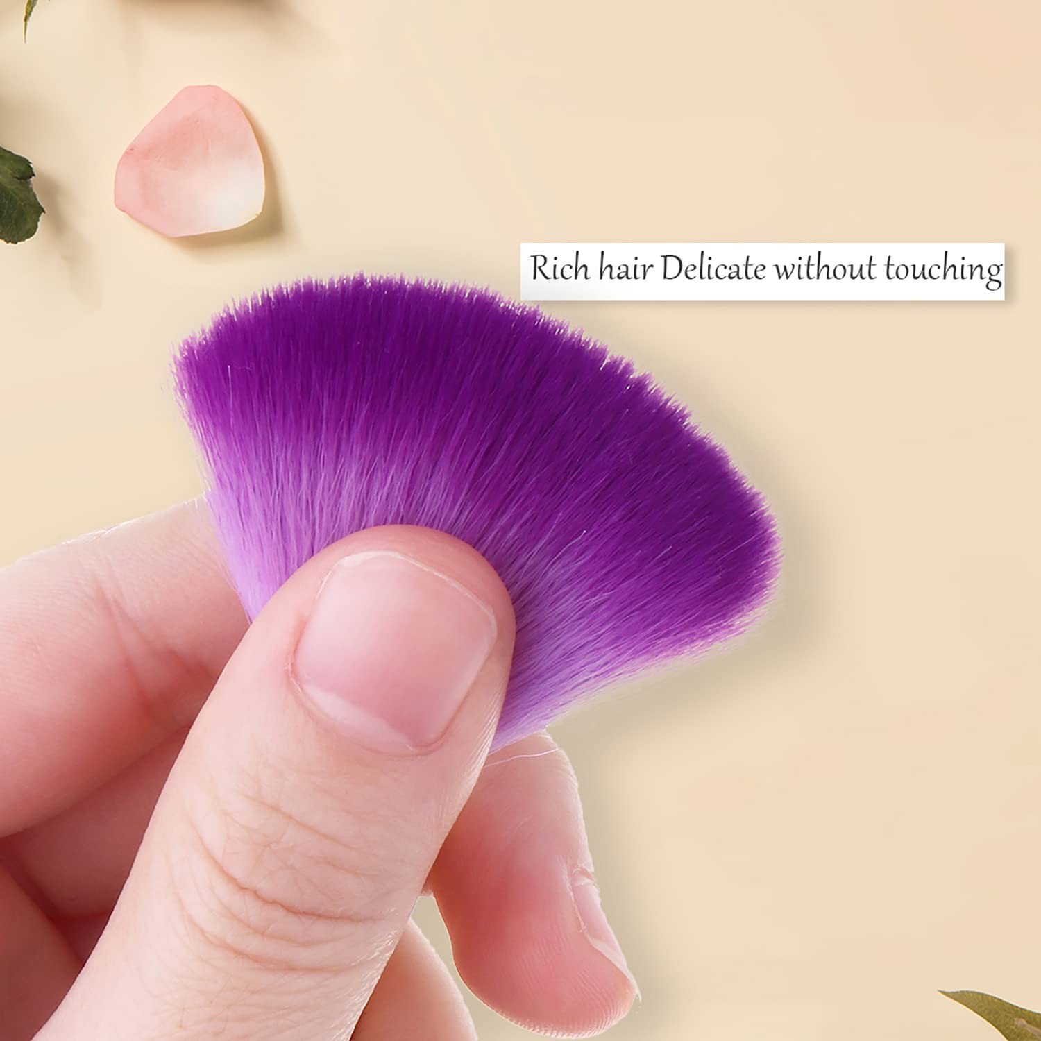 1pc Purple Nylon Sponge & Regular Nail Brush, Ombre Nail Art Brush, Acrylic N…