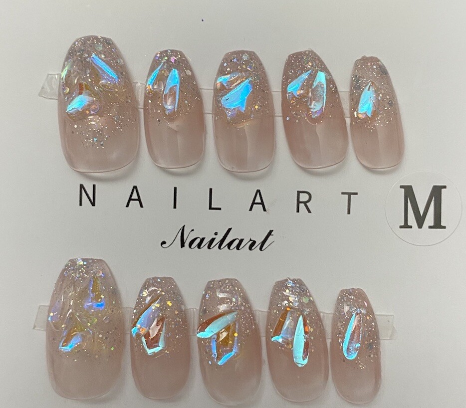 High End Pretty custom Nails Handmade press on nails-10 pcs-Medium