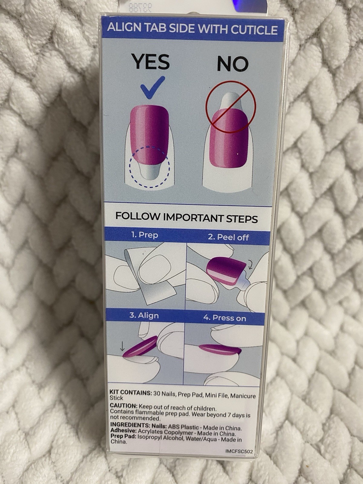 KISS colorFX by Press On Nails , ‘Reconnect’, Solid Blue with Pearlescent Fin…