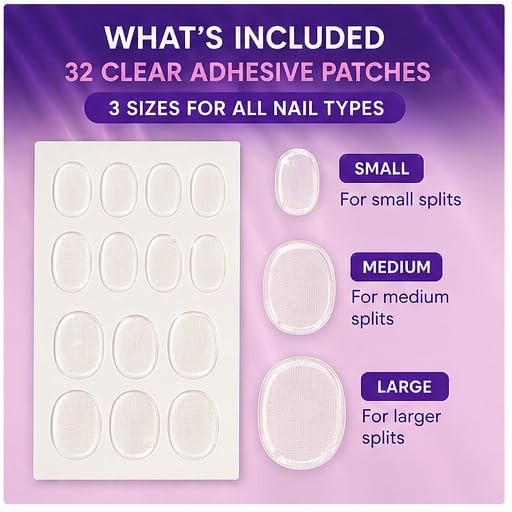 Nail Repair Patches – Clear Self-Adhesive Broken Nail Patches for Broken Fing…