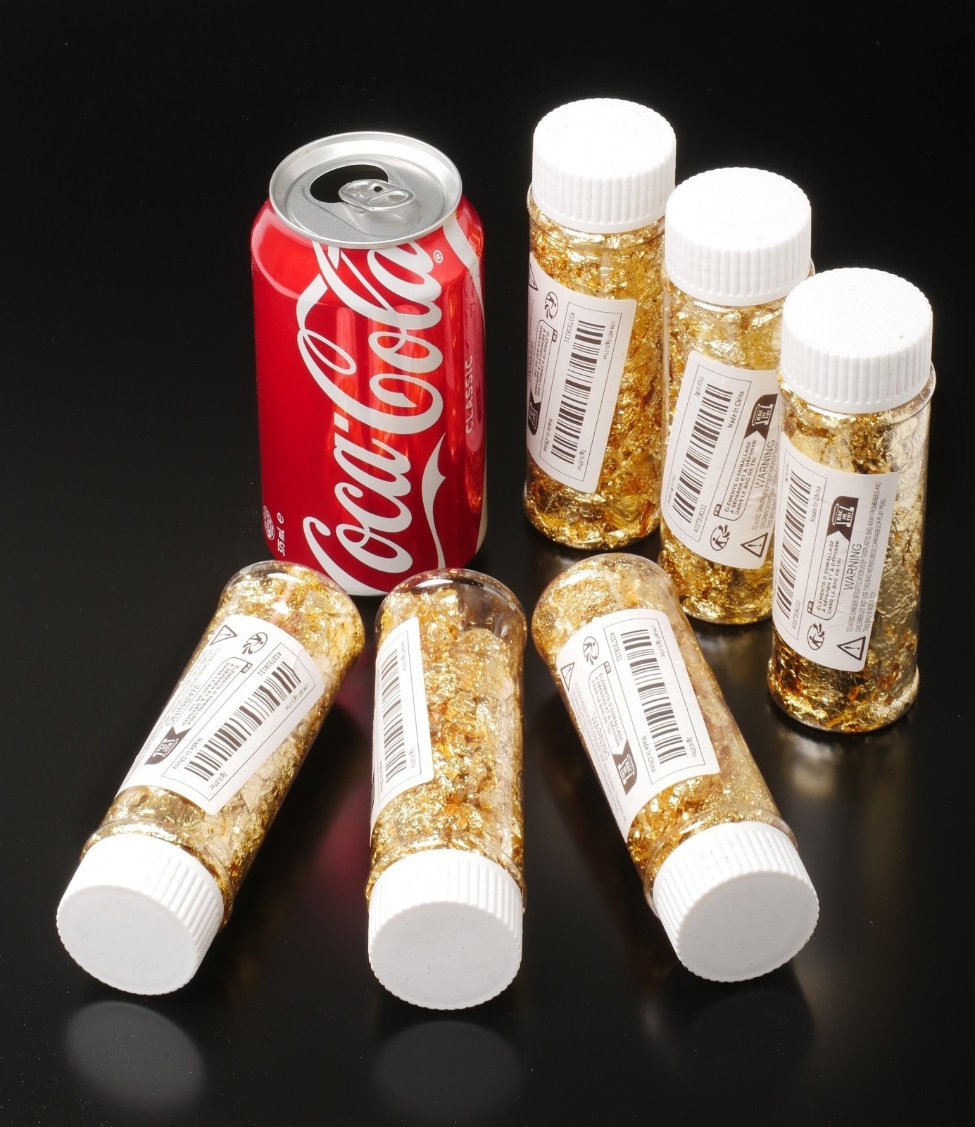 6PCS Gold Leaf Foil Flakes – Decorative Gilding Craft Art Resin Nail Decoration