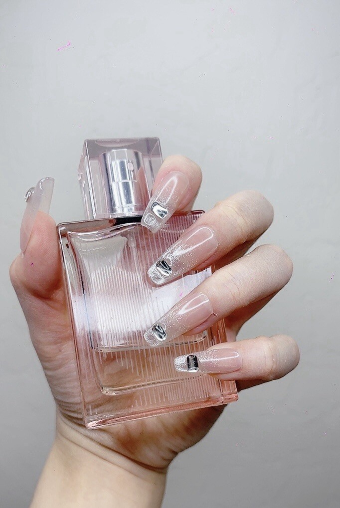 Press on nail long coffin pink-（#050）Nail Art Nail Care Gift