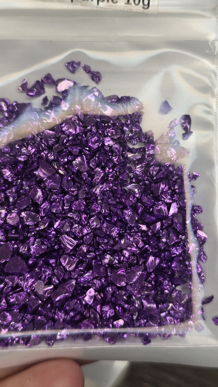 10g bag dark purple crushed glass craft decoration