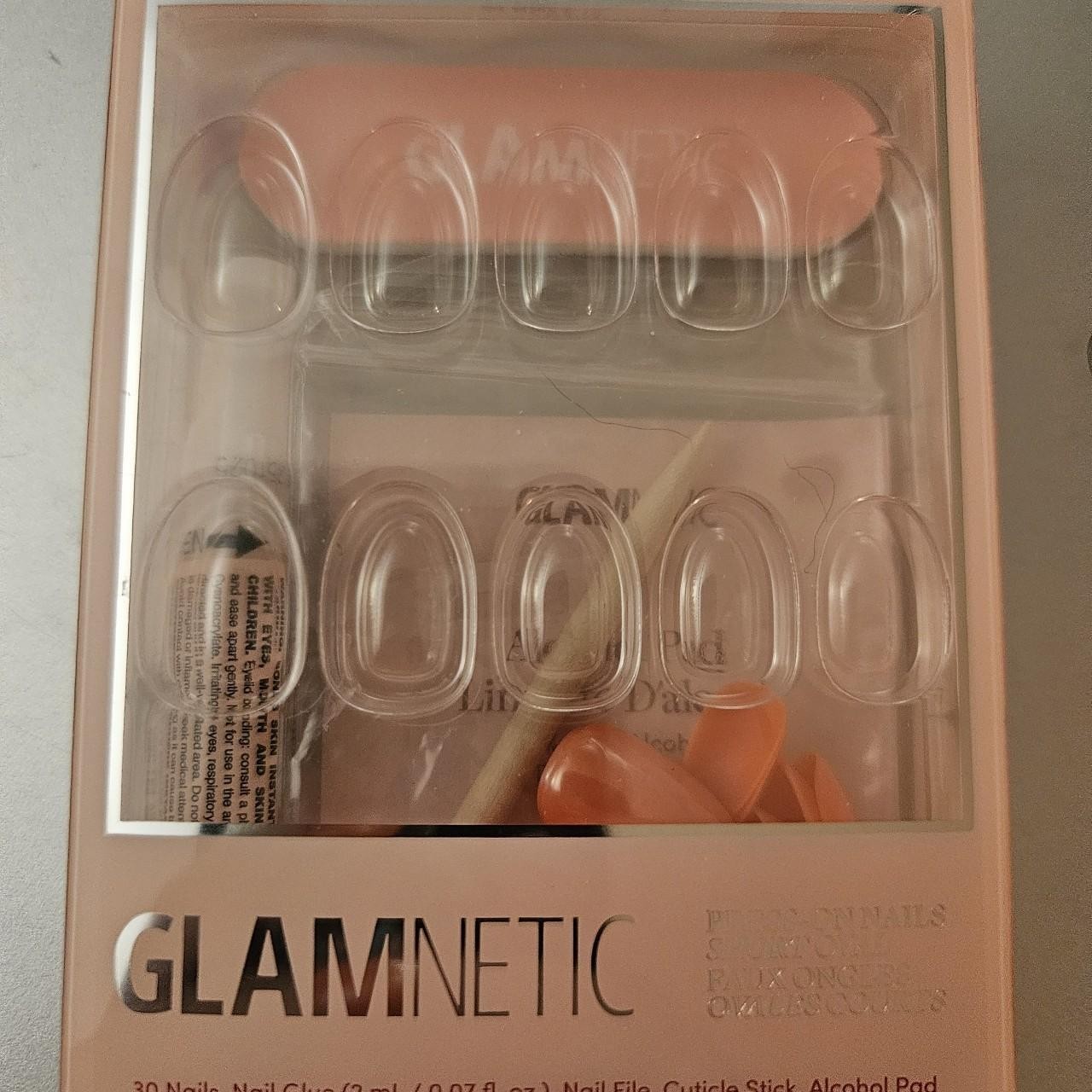 Glamnetic Lush Coral Press-On Nails – Partial Set (Glazed Short Oval)