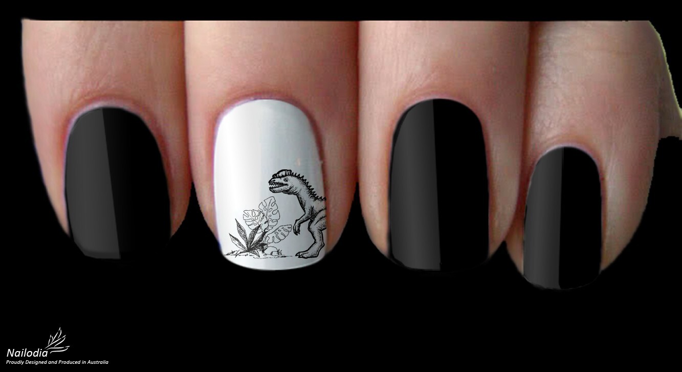 Dinosaur T-Rex Nail Art Decal Sticker Water Transfer Slider – Jurassic Theme