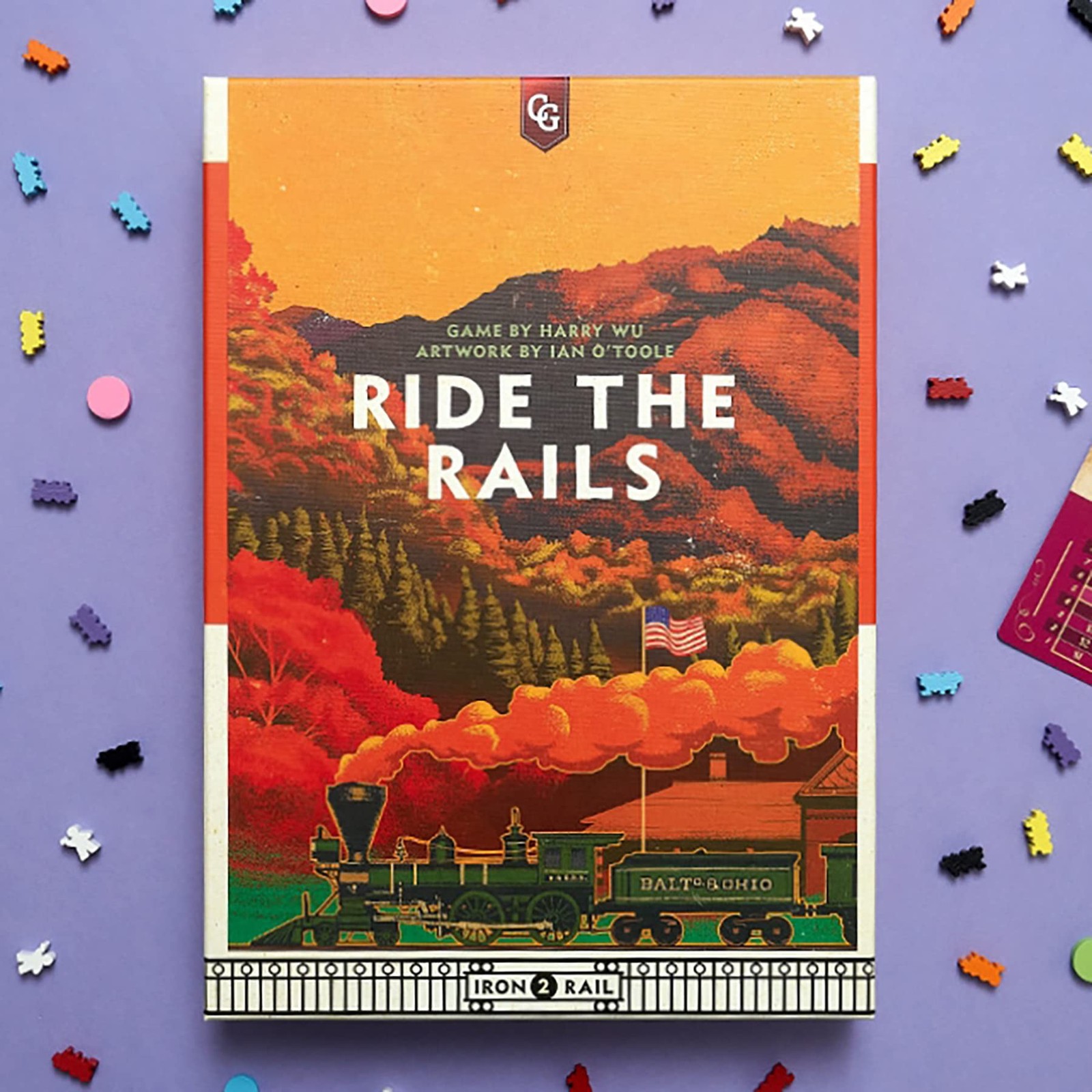 Capstone Games Ride The Rails Strategy Board Game for 3 One Size, Multicolor
