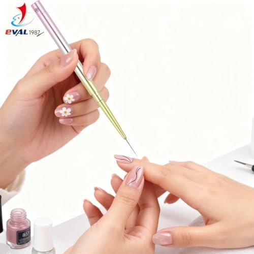 Nail Art Liner Brushes, adjustable liner brushes for nails,nail Yellow-Pink