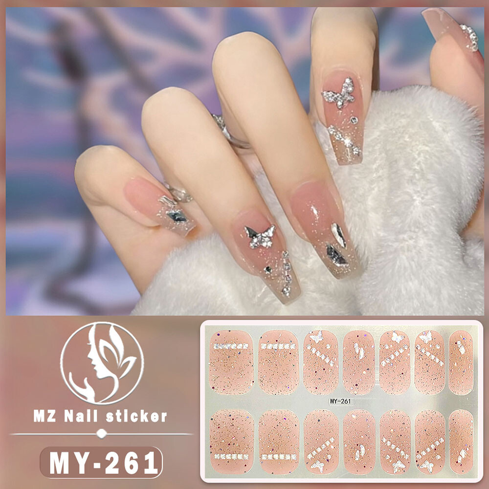 Full Size Nail Wraps Sticker Polish Manicure Art Self Stick Decor 3D Strips Lot!