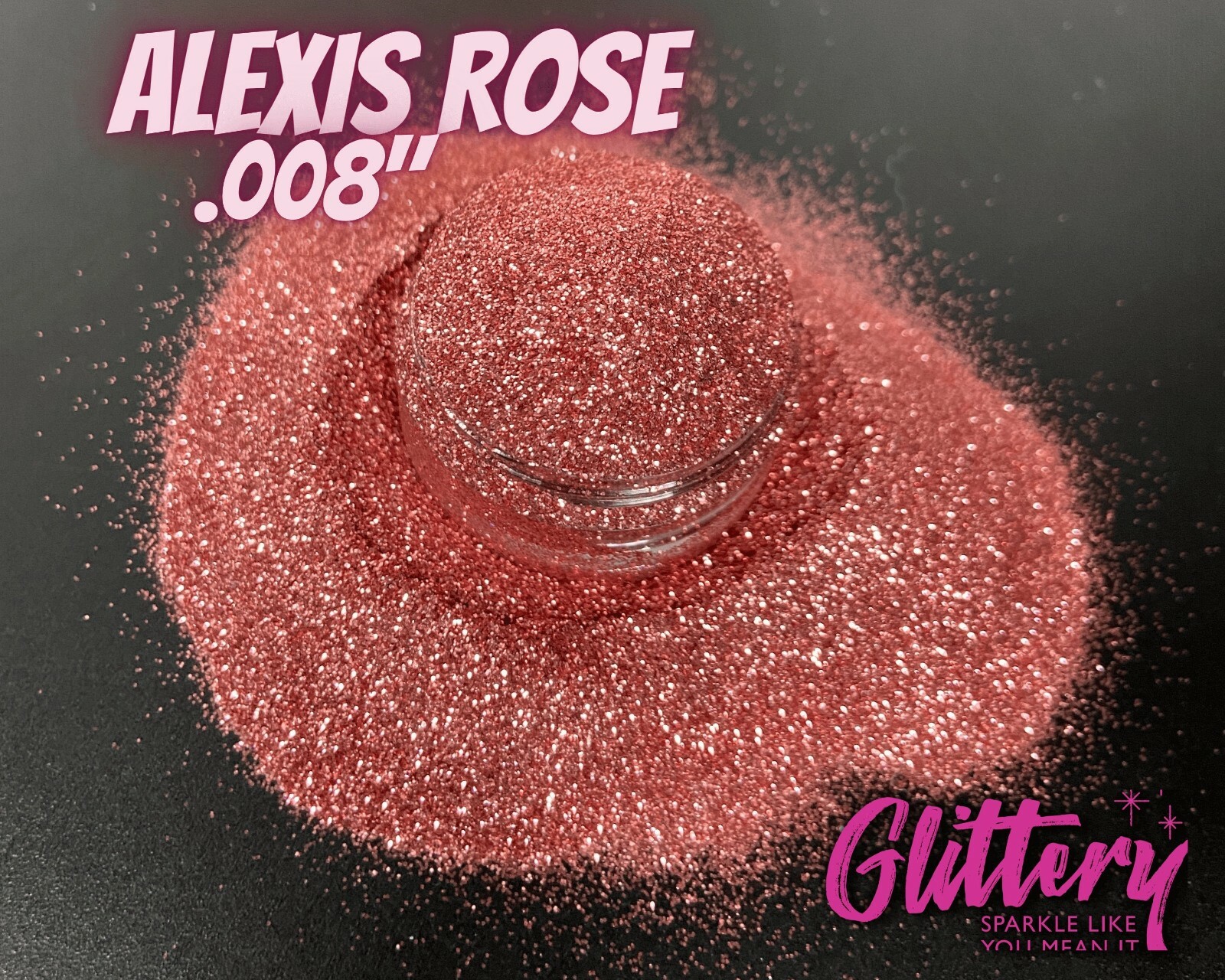 Alexis Rose Fine Cosmetic Grade Glitter .008 Ultrafine, Copper, Rose Gold, Resin