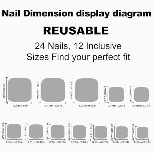 Gold Glitter French Tip Press On Toenails – 24pcs 1 Fl Oz (Pack of 1) Style006