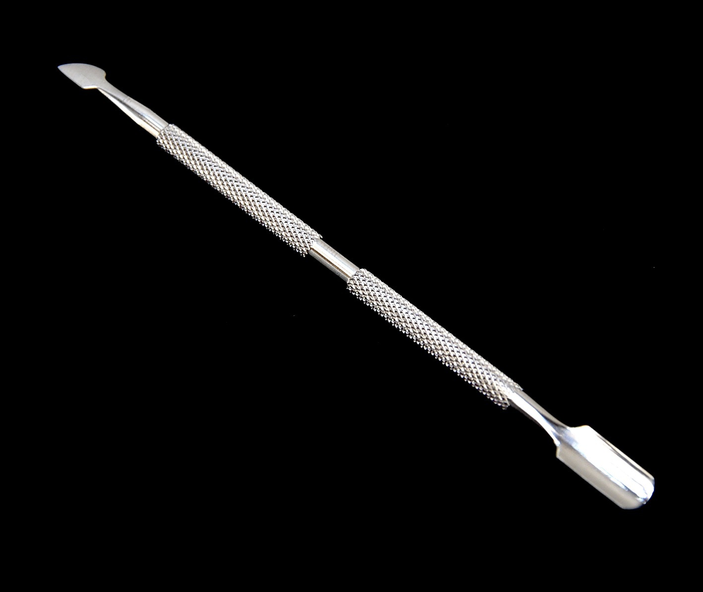 STAINLESS STEEL CUTICLE PUSHER WITH SPOON REMOVER
