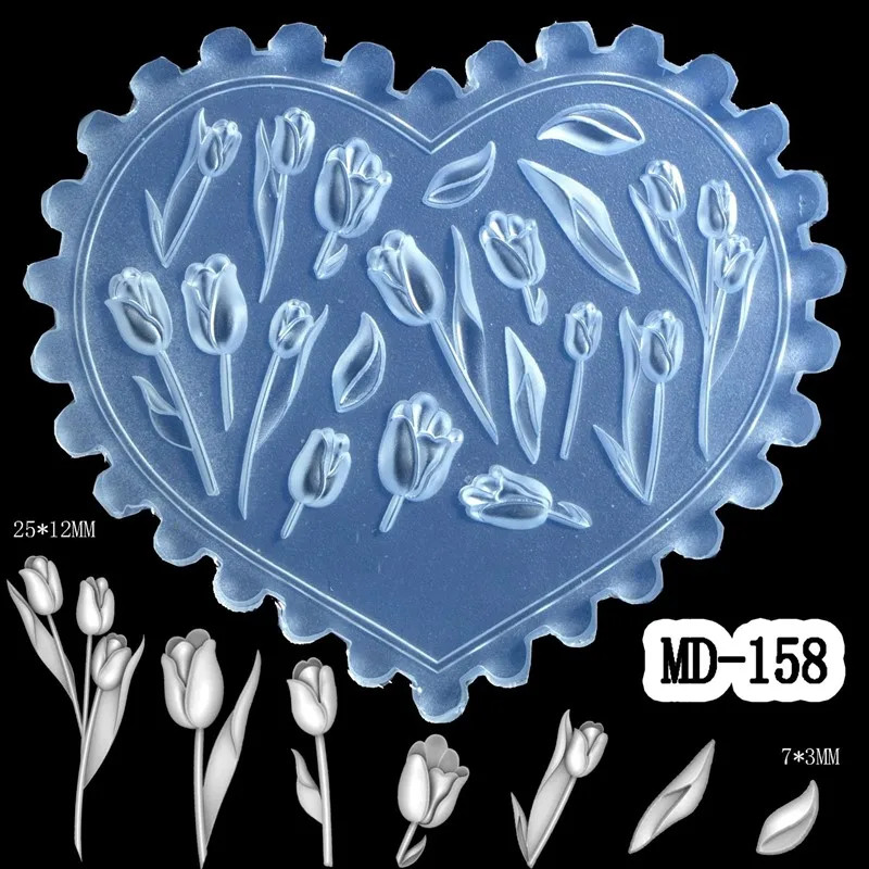 Wings Bowknot Flowers Moon Star Silicone Mould for Beauty Nail Art DIY Handmade