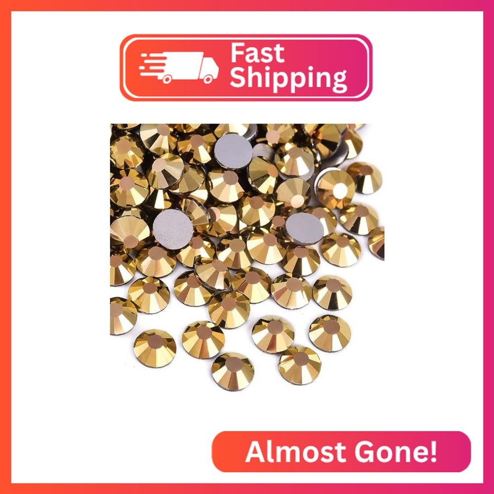 Blinginbox 288 Pieces SS30/6.4-6.6mm Flat Back Crystal Rhinestones Round Gems fo