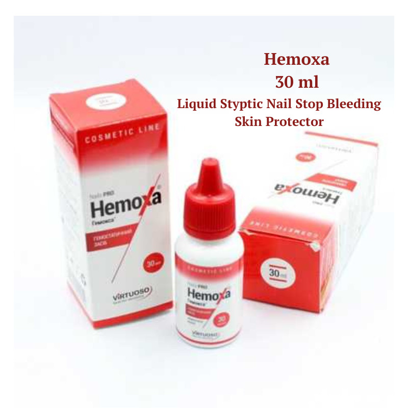 HEMOXA Liquid Styptic Nail Stop Bleeding Skin Protector Hemostatic agent 30ml
