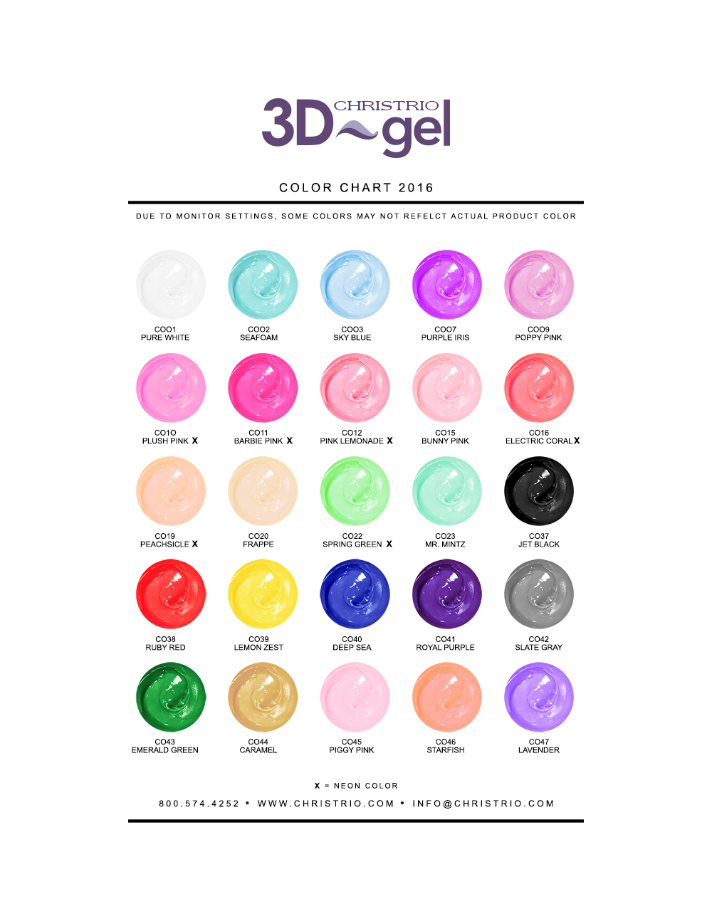 CHRISTRIO – 1/4 oz.3D GEL
