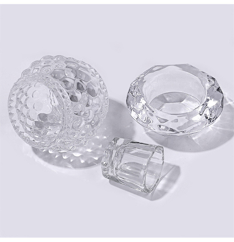 9 Style Glass Crystal Dappen Dish Cup Nail Art Acrylic for Liquid Powder Tools