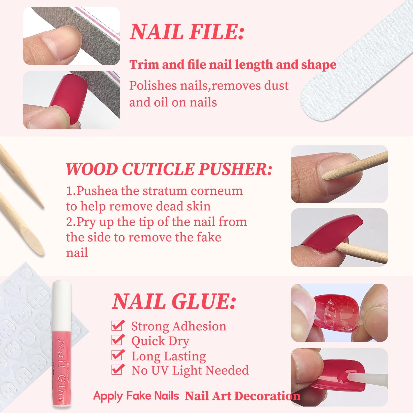 240pc Matte Square Press on Nails Medium Glue on Nails Brown Fake Nails Mediu…