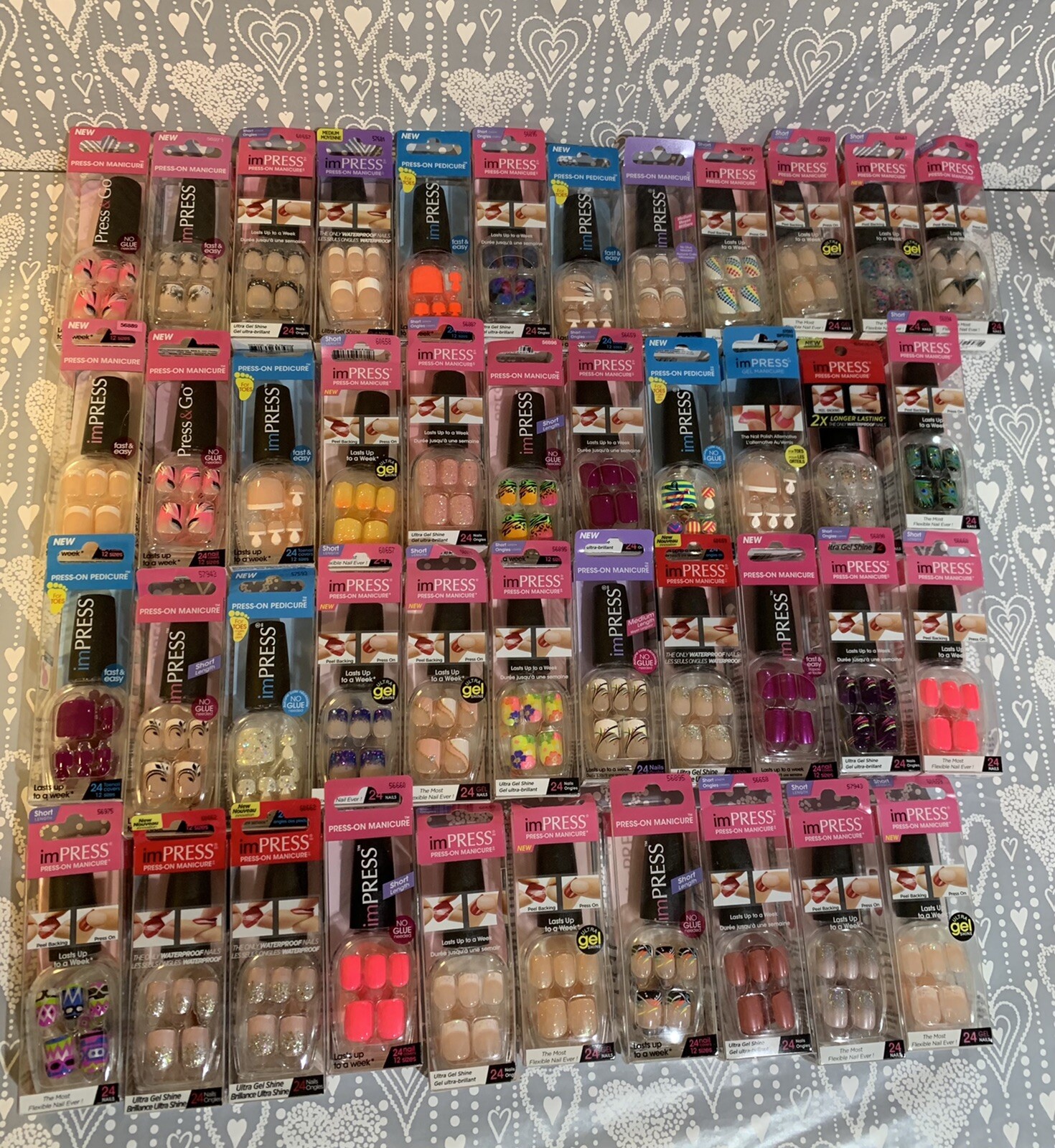 Kiss imPRESS Press On Manicure Pedicure One Step False Nails Charms,YOU CHOOSE💅