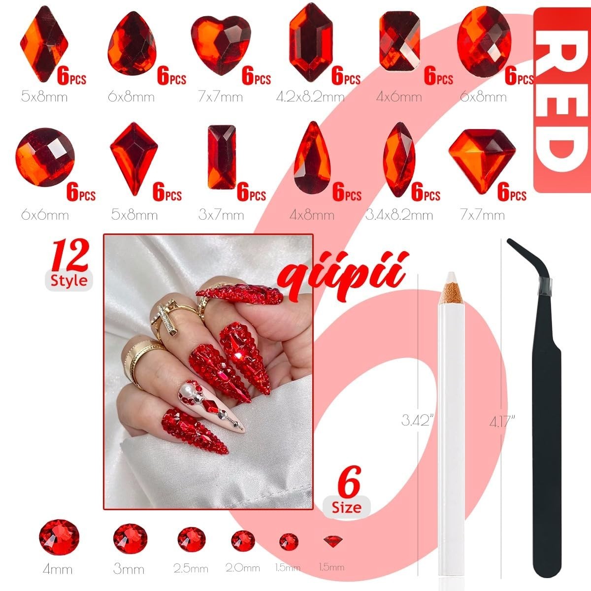 Piedras Para Uñas Decoraciones Conjunto De Diamantes Imitación Oro Gemas Crista