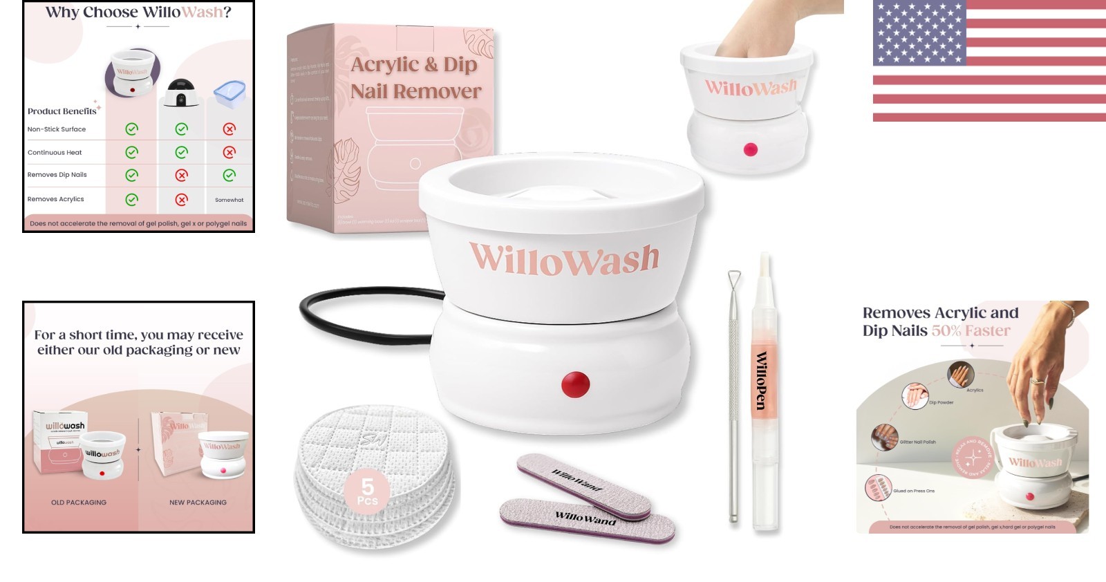 Professional Nail Replacement System – Acetone Remover Bowl with Tools Included