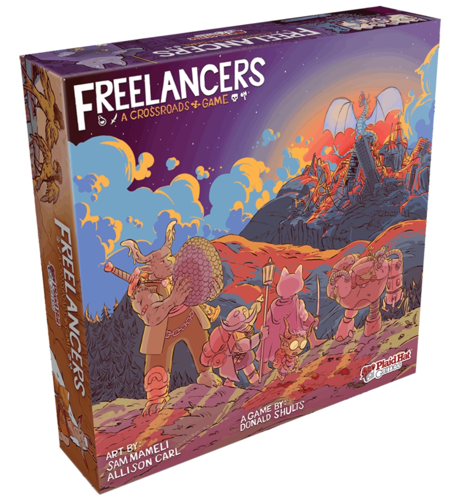 Plaid Hat Games Freelancers Board Game – Dive into a Small, Multicolor