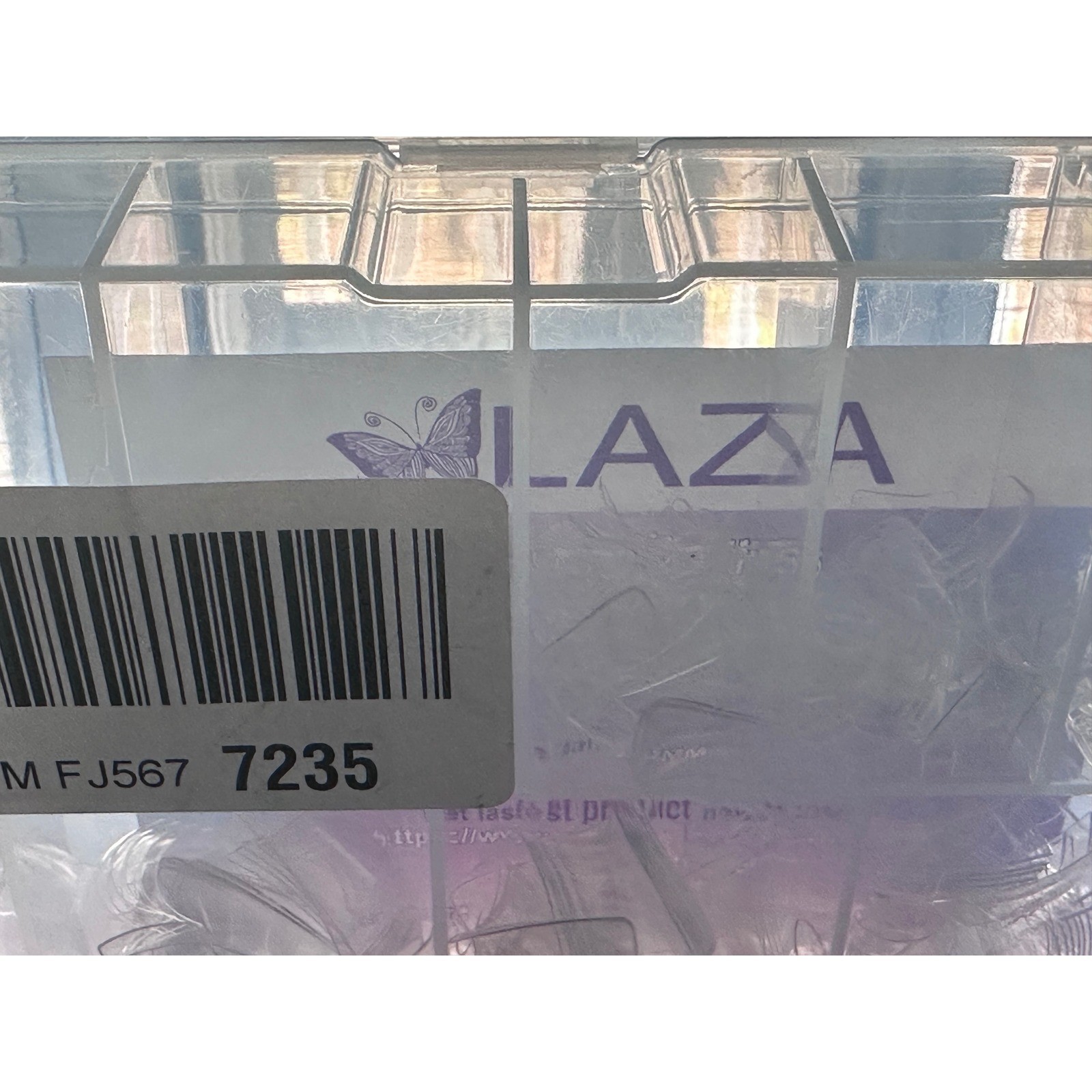 Laza Full Cover Nail Tips 600pcs Clear Excellent Multi-Size Storage Case Set