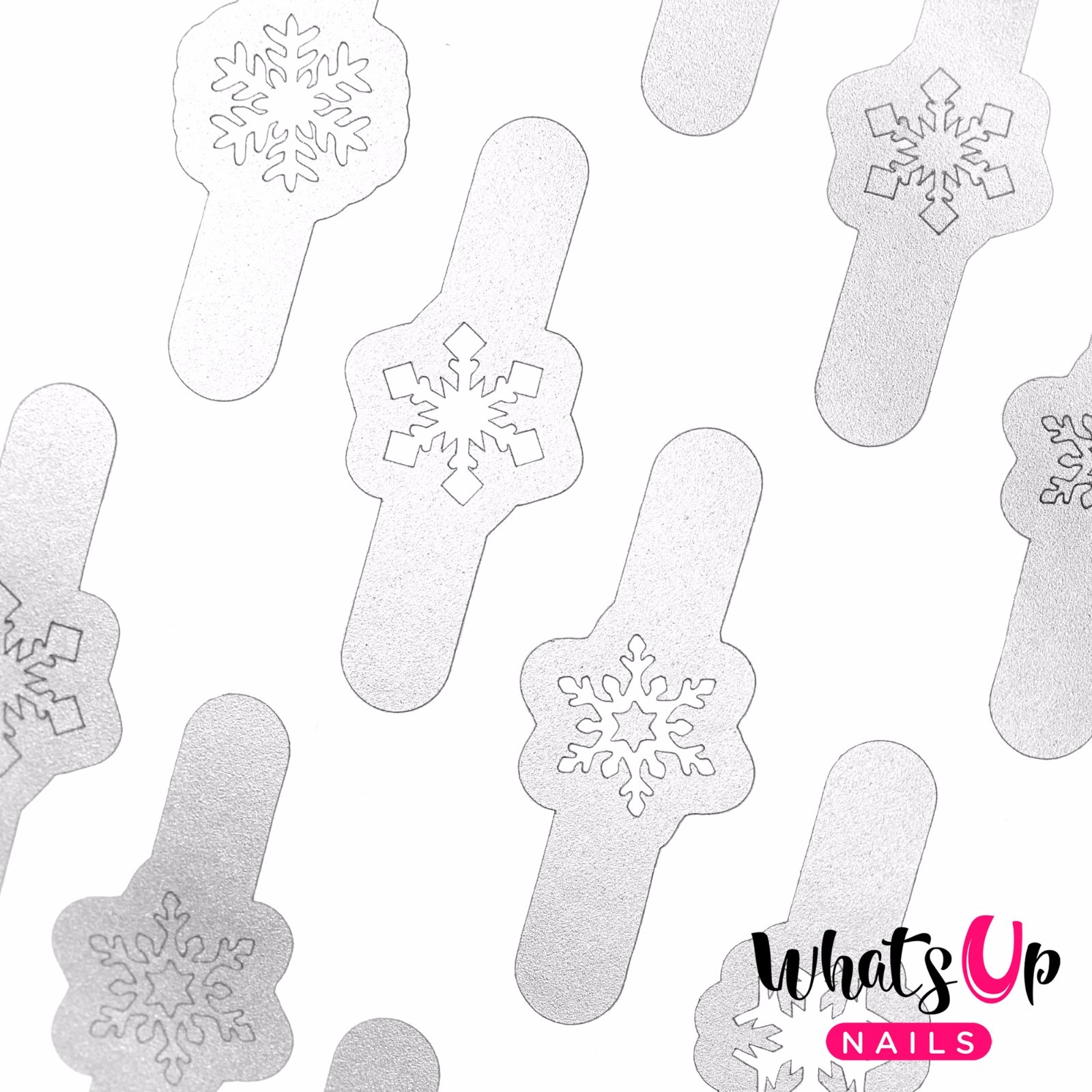 Silver Merry Snowflakes Stencils for Nails, Christmas Nails, Nail Art