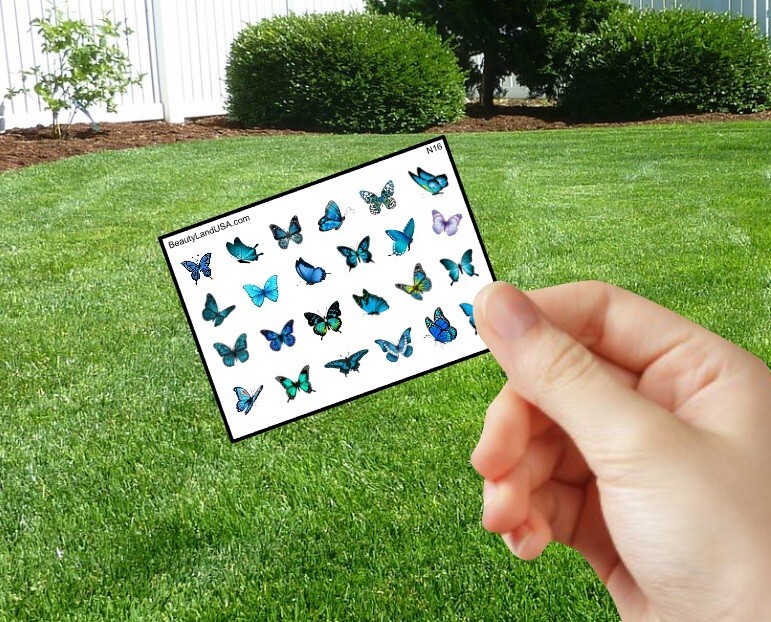 Water slide Nail Decals, Flower, Butterfly, Smiley, Heart, Floral Nails Art |
