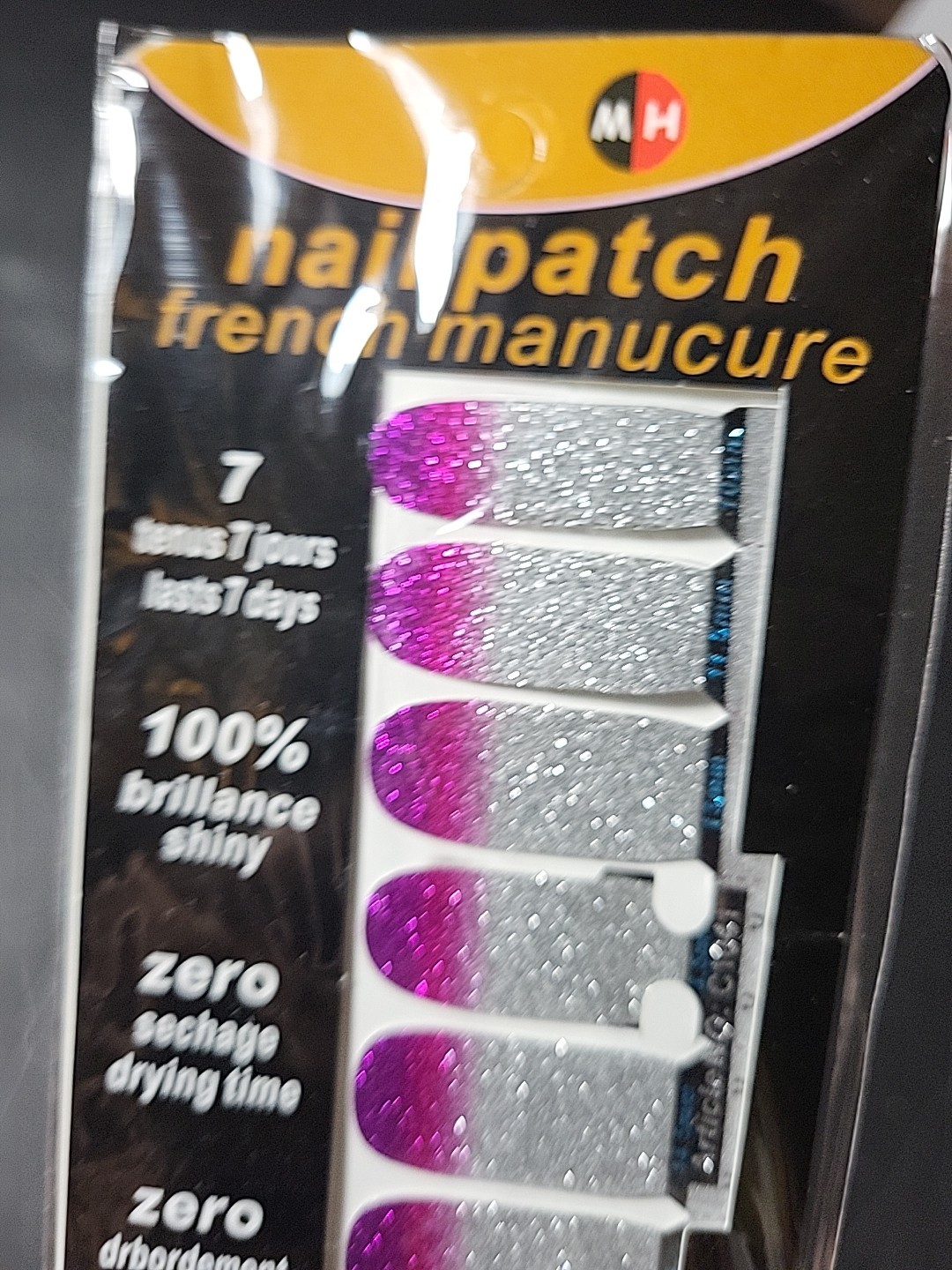French Manicure Nail Patch Set Pedicure Lot Of 5 Packs Multicolor Beauty New