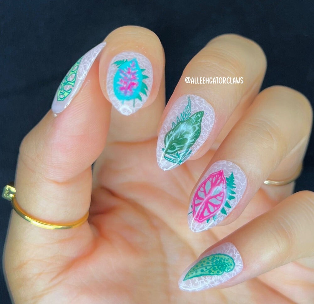 🌿🪴🌱MANIOLOGY Plant Lover M305 Nail Stamping Plate