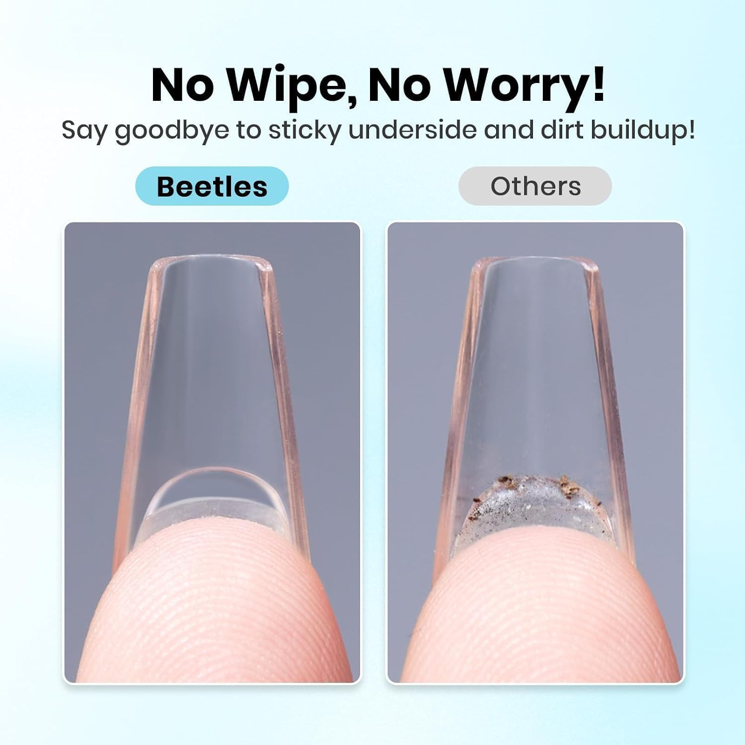 Solid Nail Glue Gel 2Pcs 20G for Nail Tips, No Wipe Hands-Free Nail Tip Glue, Su